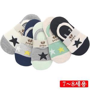 [XBIHM85O]원스타 랜덤 양말 덧신 5켤레 7 8세 아동