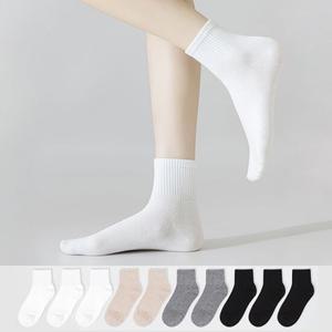 여자 얇은 골지단목 학생양말 10켤레
