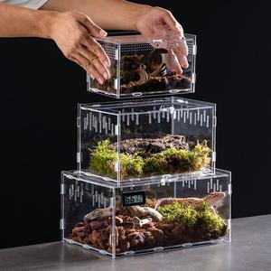아크릴사육장 전체 40x25x20 도마뱀 조립형 15x15x15cm 투명