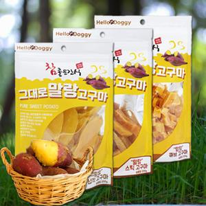 헬로도기 강아지 수제 고구마 스틱 간식 말랭이 부드러운 간식 250g