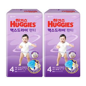 24년형 하기스 맥스드라이팬티 4단계 남아, 52매, 2개