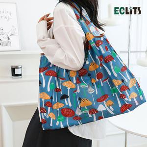 에클리츠 버섯 장바구니 대형 포켓 시장가방 폴딩백  에코백 데일리백 가방