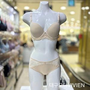 [비비안]저중심 몰드 레이스 브라 팬티 세트 BR6804 BP6804 SK