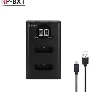 소니 NP-BX1 호환되는 C타입 5핀 2구 휴대용 USB 충전기 NP-BX1 호환 씨타입 5핀 소형 카메라 충전기