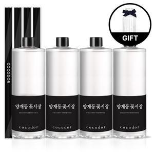 [2+2] 코코도르 2L 대용량구성 디퓨저 리필액 500ml 4개+공병+스틱20P 실내방향제 인테리어 양재동꽃시장