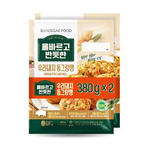 신세계푸드 올바르고 반듯한 우리돼지동그랑땡 380g x 4팩