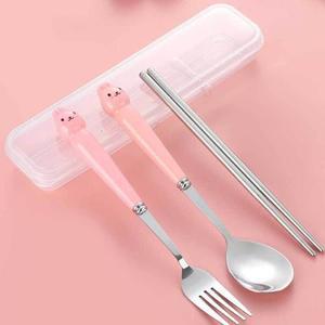 [BZJL5GQJ_4C]수저 포크 세트 토끼 어린이수저세트