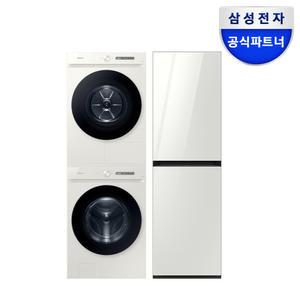 [카드가 322만] 삼성 비스포크 WF24CB8850BE+DV20CB8800BE+DF24CB9600WR 세탁기(24kg) 건조기(20kg )에어드레서(최대9벌) 세트