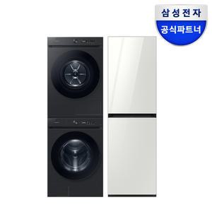 [카드가 322만] 삼성 비스포크 WF24CB8850BV+DV20CB8800BV+DF24CB9600WR 세탁기(24kg) 건조기(20kg )에어드레서(최대9벌) 세트