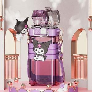 [BZJLGJBT_4C]쿠로미 더블캡 롱 빨대 물통 520ml
