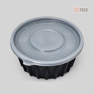 탕용기 EH 195파이 국밥 대 검정 300개 BOX 세트 짬뽕 짜장 칼국수 포장 용기