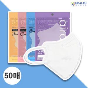 에어데이즈 슬림핏 마스크 KF94 화이트 x 50매 일회용 새부리형 C타입 먼지차단 H