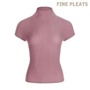 [FINE PLEATS] 피네 플리츠 터틀 반팔 탑 핑크