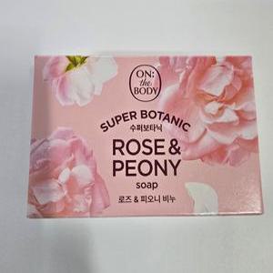 온더바디 수퍼보타닉 비누 로즈 앤 피오니 향 세안비누 80g