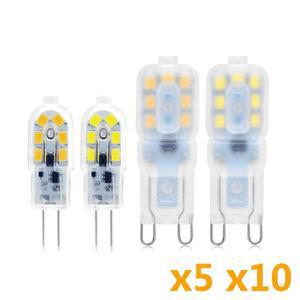 미니 G4 G9 LED 전구 3W 5W COB dc12v AC 220V 110V 옥수수 조명 할로겐 스팟라이트 샹들리에 교체 개