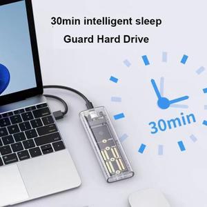 노트북 SSD 모바일 하드 드라이브 박스 투명 M.2 NVME NGFF M2 하드디스크 케이스 PCIe SATA 클리어 그림