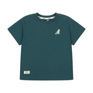 [캉골키즈](천안아산점)백 프린트 포인트 티셔츠 RB 0103 그린