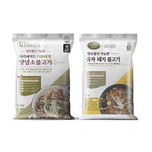 올리실라 마리네이드 FOR 레벨 양념 소불고기 1,040g, 1개 + 유자 간장 돼지불고기 920g, 1개