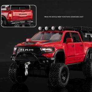 1:32 닷지 티라노사우루스 렉스 RAM 1500 TRX 6*6 워로드 합금 미니어처 자동차 다이캐스트 스케일 모델