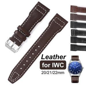 IWC 파일럿 Portugieser 시계 밴드 소 가죽 벨트 팔찌 액세서리에 대 한 20mm 정품 스트랩