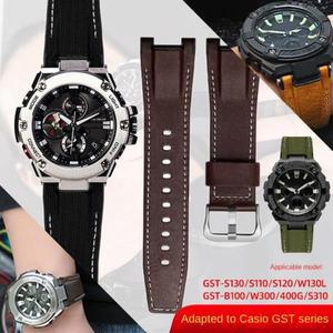 카시오 G-SHOCK GST-210/W120L/S130L/S310 GST-B100 W300/400G 노치 남성용 시계 밴드 26mm 액세서리용 정