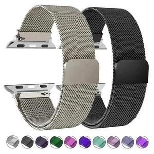 애플 워치 밴드용 밀라노 스트랩, 아이워치 시리즈 9, 3, 6, 5, SE, 7, 8, 울트라 2 스트랩, 44mm, 40mm, 4