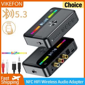 NFC 블루투스 오디오 리시버 3 5mm 호환 5 4 디스크 자동 어댑터 동글 송수신기
