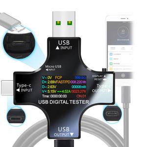호환 측정 USB 테스터 측정기 Type-C 디지털 TFT PD Bluetooth 전류계 전류 전압계 전압 컬러