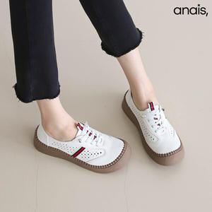 [아나이스] 소가죽 펀칭 스니커즈 3cm_25S190 [무료배송]