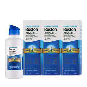 바슈롬 보스톤 어드밴스 컴포트 포뮬라 컨디셔닝 솔루션 120ml 3개 하드렌즈 렌즈세정액