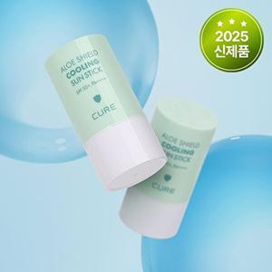 [김정문알로에][김정문알로에] 큐어 알로에 쉴드 쿨링 온가족용 민트 선스틱 23g [수딩자차] 2개