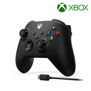 Xbox Series 블루투스 무선 컨트롤러 + USB-C 케이블 카본 블랙 1V8-00006 엑스박스 엑박 블루투스 게임패드 스팀 조이스틱 조이패드 게임용 게임기