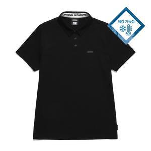 [공식] 내셔널지오그래픽 N242WPL010 여성 웰라카 기능성 피케 반팔 티셔츠 CARBON BLACK