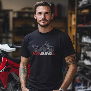 2025 여름 코튼 라운드 넥 반팔 혼다 XR650L 1993- - 라이더 용 오토바이 티셔츠