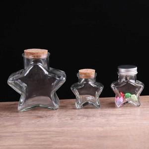 별모양의 유리 병 소원 장식 공예 선물 항아리 크리스마스 결혼 지우기 저장