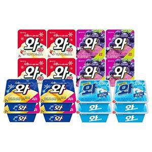 [롯데웰푸드]와 소다맛x4+바닐라x4+사과x4+포도x4