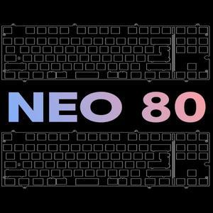 NEO80 키보드 PCB 장착 플레이트 POM FR4 BRASS 탄소