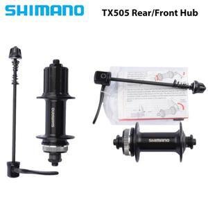 SHIMANO TX505 전면 후면 허브 8 9 10 속도 MTB 산악 자전거 센터 잠금 디스크 퀵 릴리스 원래 부품
