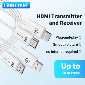 무선미러링 Lemorele HDMI 무선 송신기 수신기 기 키트 TV 카메라 프로젝터 164FT50M 디스플레이 동글
