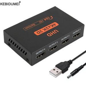 HDMITODVI 1x41x2 HDMI 분배기 변환기 1 In 4 Out 호환 증폭기 HDCP 4K1080P HDTV DVD PS34 Xbox 듀얼 디스