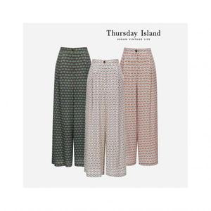 써스데이아일랜드 에스닉 패턴 와이드 팬츠(T234MPT241W) 580720