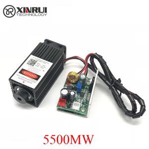 고출력 포커싱 블루 레이저 모듈 TTL 기계 다이오드 조각 및 절단 5500MW 5.5W 445NM