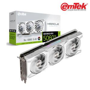 이엠텍 지포스 RTX 5060 Ti MIRACLE WHITE D7 8GB (정품) 그래픽카드 VGA