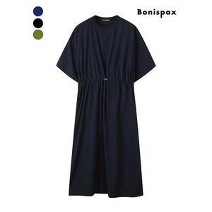 [보니스팍스]센터 스트링 라운드넥 바스락 롱 원피스 XP5OP023M0 _P395738414