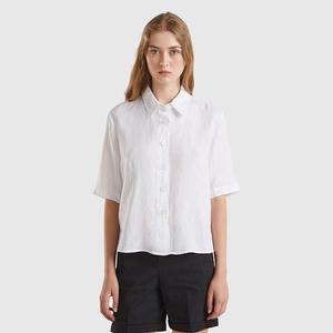 베네통Basic linen shirt_5BML5QB75WH5 마감임박!!!