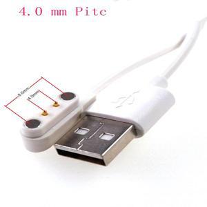 1개 충전 케이블 마그네틱 포고 핀 커넥터 2 4.0mm 피치 어댑터 USB A 남성 60 cm 길이 자석