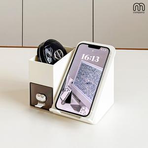 휴대폰 거치대 데스크 탁상용 스마트폰 태블릿 받침대 침대 멀티 다용도 책상 수납정리함 -프레야