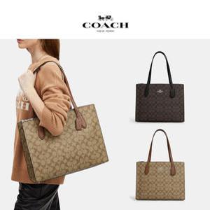 COACH 코치 CL399 여자 가방 시그니쳐 캔버스 니나 캐리올 숄더 토트백