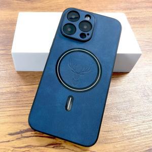iPhone 용 가죽 케이스 16 15 14 13 12 11 Pro Max Plus 15Pro 14Pro 13Pro 12Pro 16ProMax Magsafe 무선 충전 커버