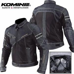 KOMINE JK006 자켓 봄 데님 메쉬 레이싱 라이드 저항 오토바이 바이크